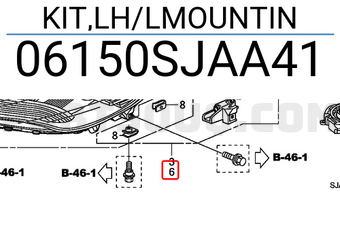 Honda 06150SJAA41 KIT,LH/LMOUNTIN