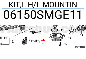 Honda 06150SMGE11 KIT,L H/L MOUNTIN
