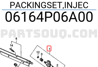 Honda 06164P06A00 PACKINGSET,INJEC
