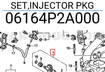 Honda 06164P2A000 SET,INJECTOR PKG