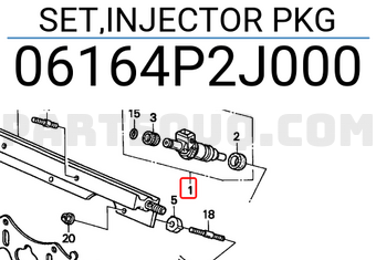 Honda 06164P2J000 SET,INJECTOR PKG