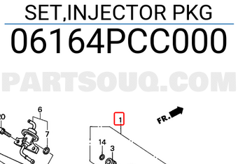 Honda 06164PCC000 SET,INJECTOR PKG