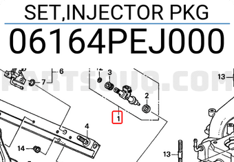 Honda 06164PEJ000 SET,INJECTOR PKG