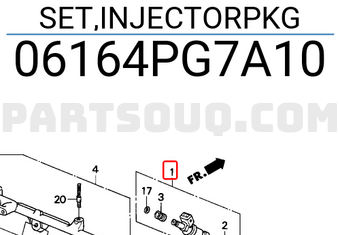 Honda 06164PG7A10 SET,INJECTORPKG