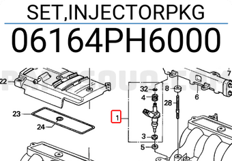 Honda 06164PH6000 SET,INJECTORPKG
