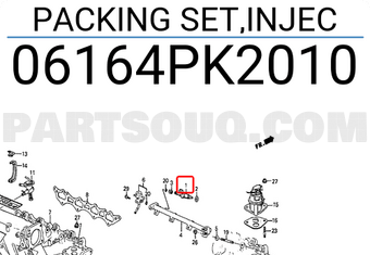 Honda 06164PK2010 PACKING SET,INJEC