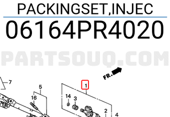 Honda 06164PR4020 PACKINGSET,INJEC