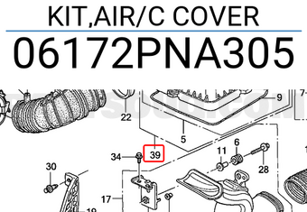 Honda 06172PNA305 KIT,AIR/C COVER