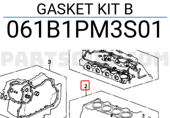 Honda 061B1PM3S01 GASKET KIT B