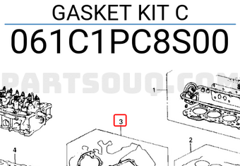Honda 061C1PC8S00 GASKET KIT C