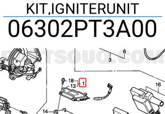 Honda 06302PT3A00 KIT,IGNITERUNIT