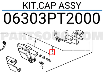Honda 06303PT2000 KIT,CAP ASSY
