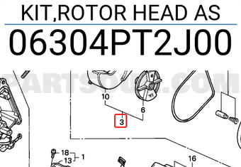 Honda 06304PT2J00 KIT,ROTOR HEAD AS