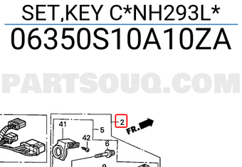 Honda 06350S10A10ZA SET,KEY C*NH293L*