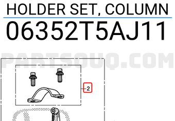 Honda 06352T5AJ11 HOLDER SET, COLUMN