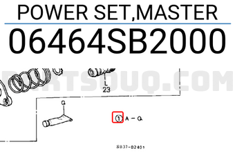 Honda 06464SB2000 POWER SET,MASTER