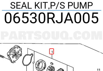 Honda 06530RJA005 SEAL KIT,P/S PUMP