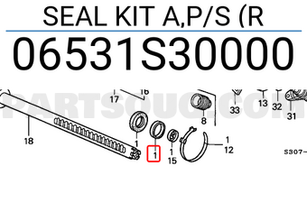 Honda 06531S30000 SEAL KIT A,P/S (R