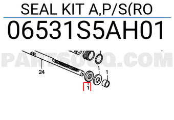 Honda 06531S5AH01 SEAL KIT A,P/S(RO