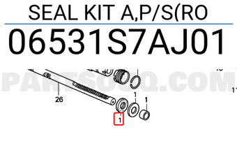 Honda 06531S7AJ01 SEAL KIT A,P/S(RO