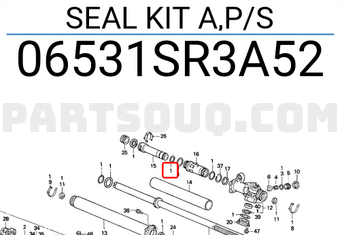 Honda 06531SR3A52 SEAL KIT A,P/S