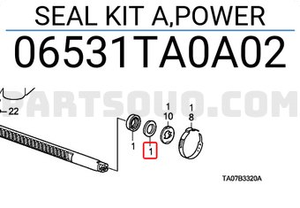 Honda 06531TA0A02 SEAL KIT A,POWER