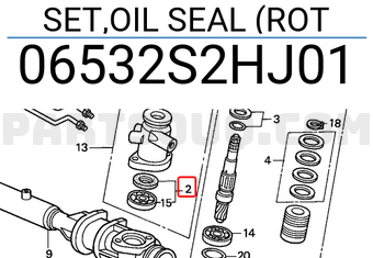 Honda 06532S2HJ01 SET,OIL SEAL (ROT
