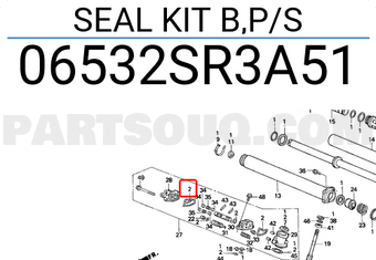 Honda 06532SR3A51 SEAL KIT B,P/S