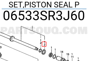 Honda 06533SR3J60 SET,PISTON SEAL P