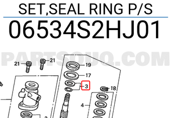 Honda 06534S2HJ01 SET,SEAL RING P/S