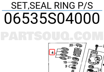 Honda 06535S04000 SET,SEAL RING P/S