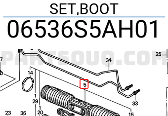 Honda 06536S5AH01 SET,BOOT
