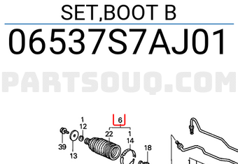 Honda 06537S7AJ01 SET,BOOT B
