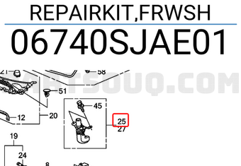 Honda 06740SJAE01 REPAIRKIT,FRWSH