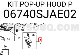 Honda 06740SJAE02 KIT,POP-UP HOOD P