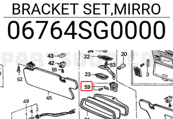 Honda 06764SG0000 BRACKET SET,MIRRO