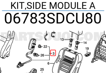 Honda 06783SDCU80 KIT,SIDE MODULE A