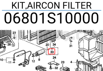 Honda 06801S10000 KIT,AIRCON FILTER