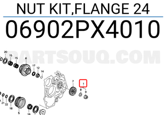 Honda 06902PX4010 NUT KIT,FLANGE 24