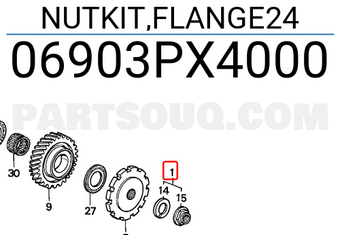 Honda 06903PX4000 NUTKIT,FLANGE24