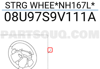 Honda 08U97S9V111A STRG WHEE*NH167L*