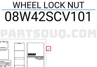 Honda 08W42SCV101 WHEEL LOCK NUT