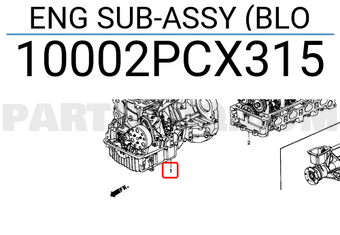 Honda 10002PCX315 ENG SUB-ASSY (BLO