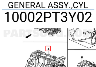 Honda 10002PT3Y02 GENERAL ASSY.,CYL