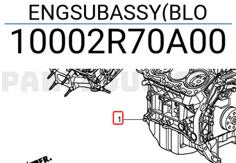 Honda 10002R70A00 ENGSUBASSY(BLO