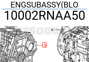 Honda 10002RNAA50 ENGSUBASSY(BLO