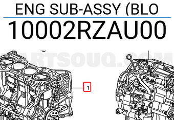 Honda 10002RZAU00 ENG SUB-ASSY (BLO