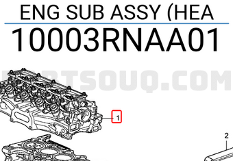 Honda 10003RNAA01 ENG SUB ASSY (HEA