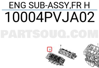Honda 10004PVJA02 ENG SUB-ASSY,FR H