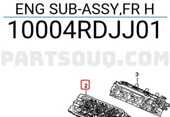 Honda 10004RDJJ01 ENG SUB-ASSY,FR H